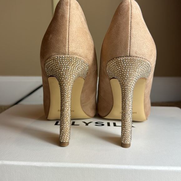 NWOT • Nine West • Women's Tunips Pointy Toe Pump • Barely Nude/Rhinestone • 8M - Picture 4 of 17